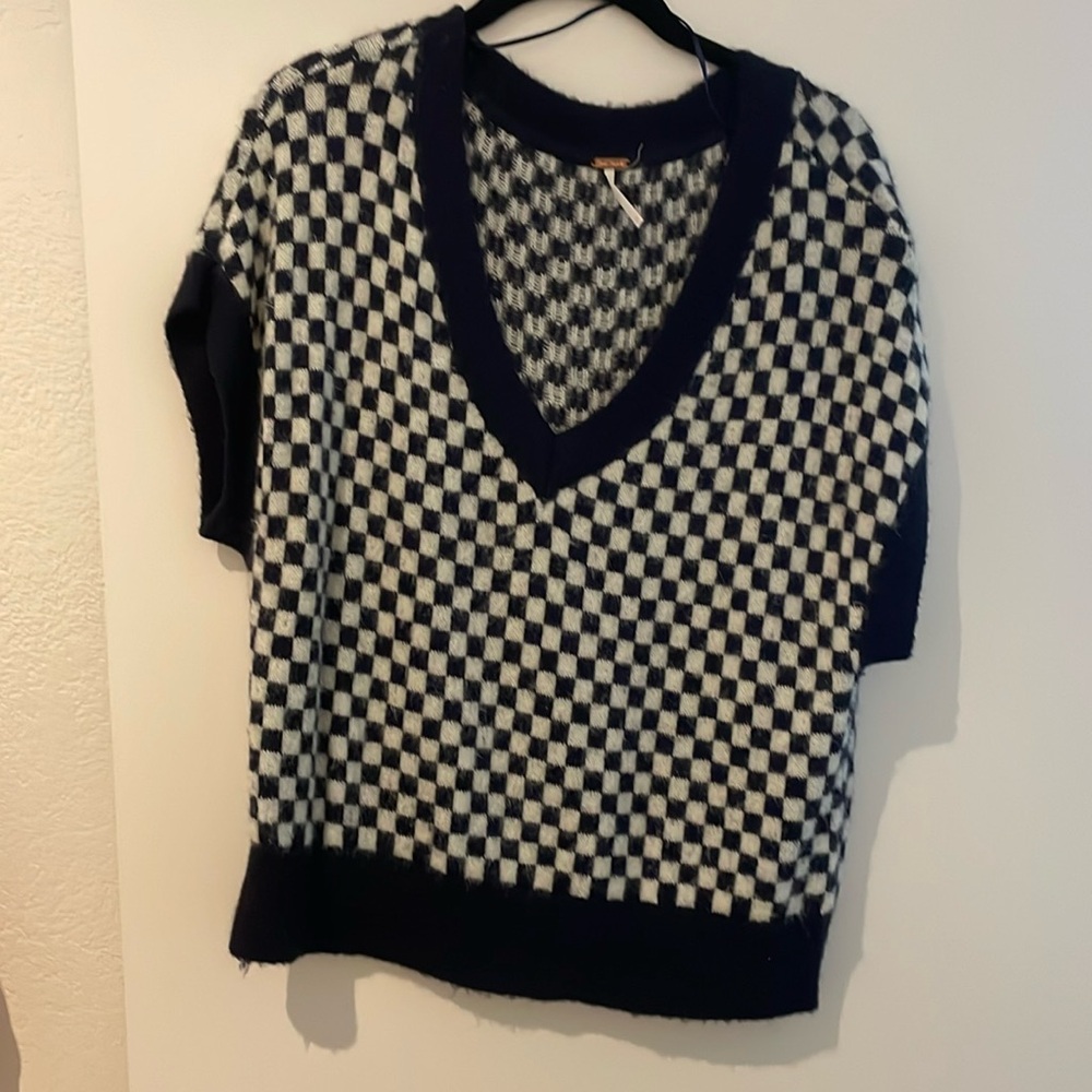 Free People Checkered Sweater